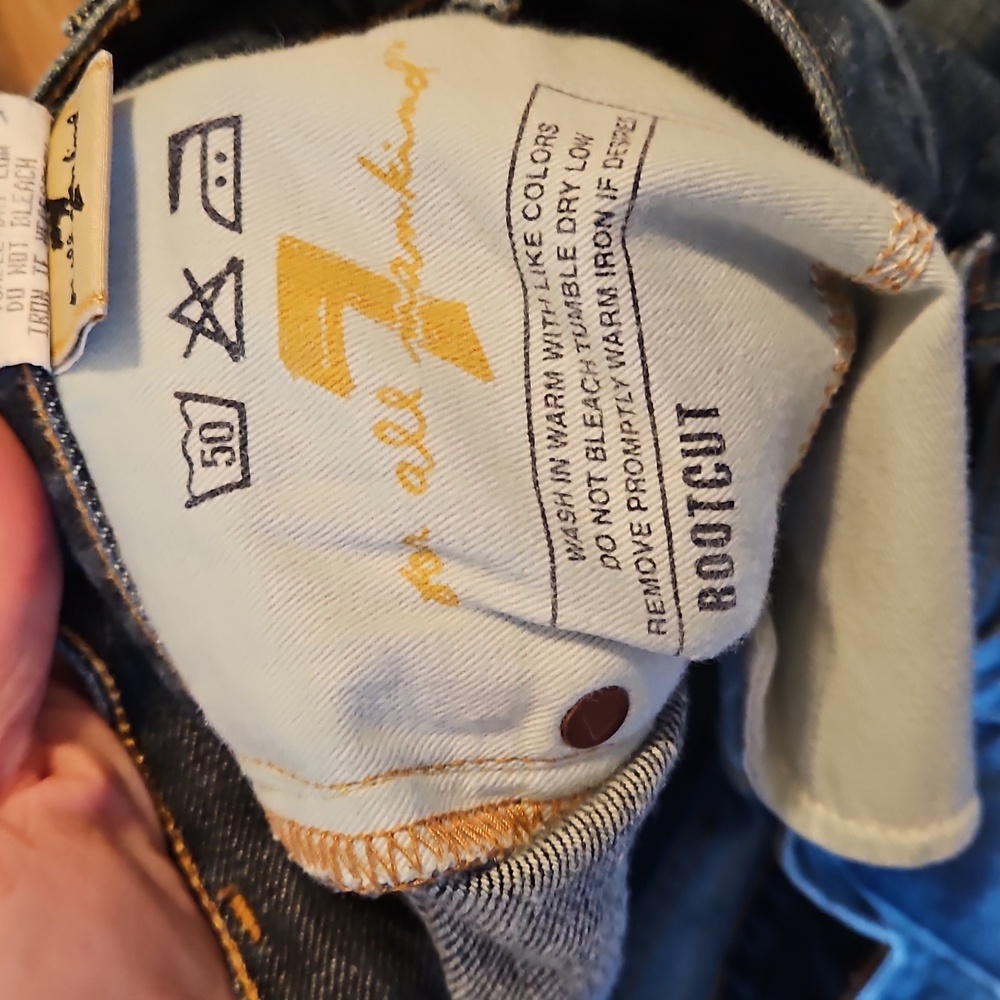 7 For All Mankind Bootcut Denim Jeans Size 31 - Picture 3 of 5